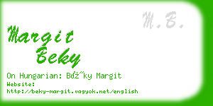 margit beky business card